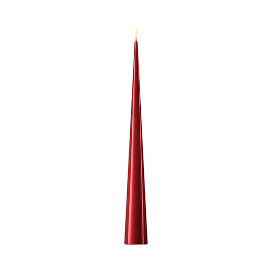 LED Cone Candle Bordeaux 38cm