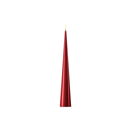 LED Cone Candle Bordeaux 28cm