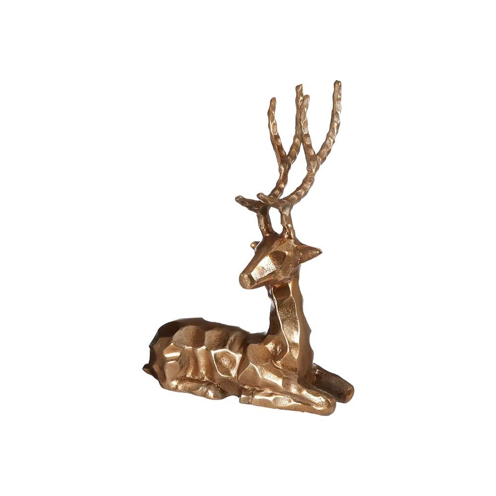 Gold Sitting Stag
