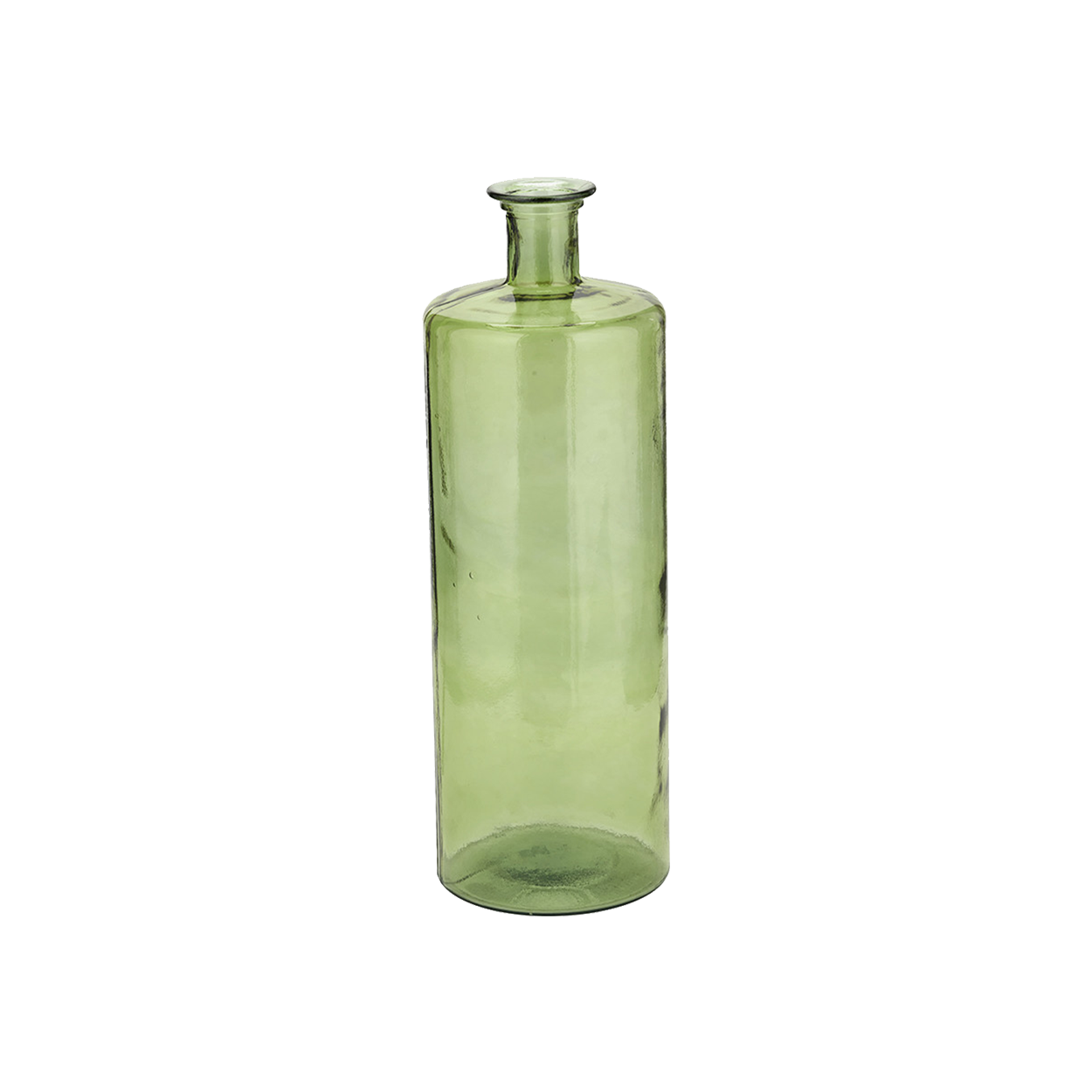 Tall Recycled Glass Bottle Vase Forest Green