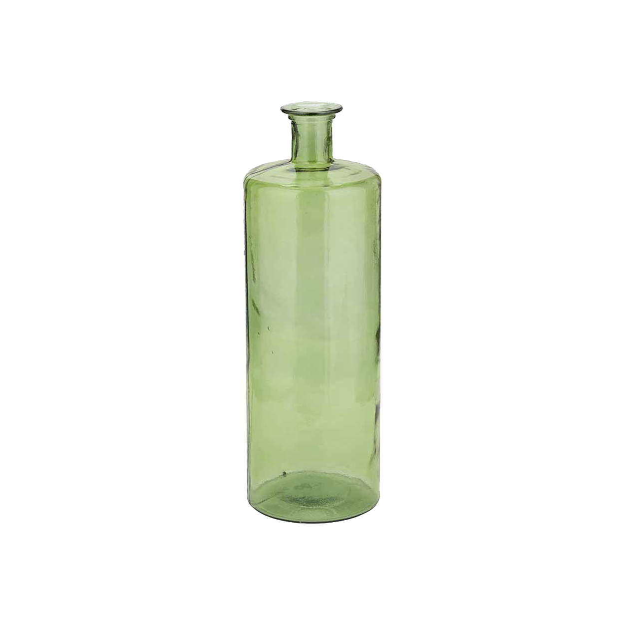 Tall Recycled Glass Bottle Vase Forest Green