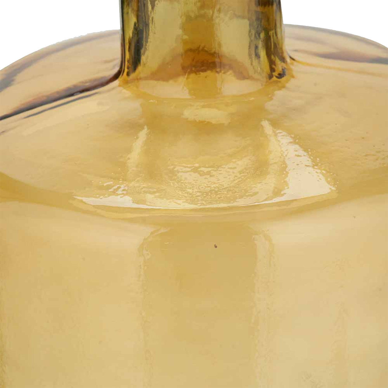 Tall Recycled Glass Bottle Vase Amber