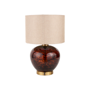 Lucien Tortoiseshell Glass Wide Table Lamp
