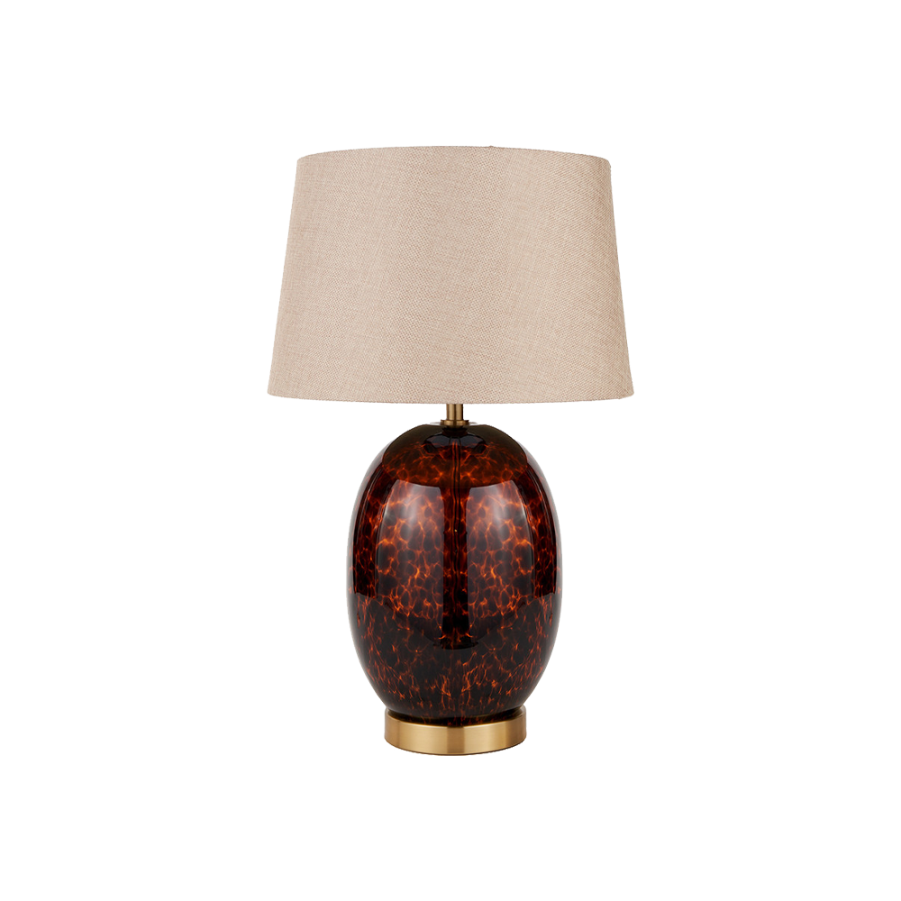 Lucien Tortoiseshell Glass Tall Table Lamp
