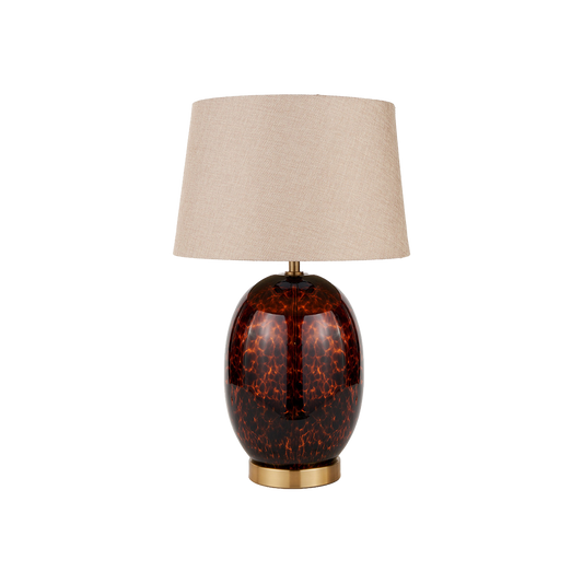 Lucien Tortoiseshell Glass Tall Table Lamp