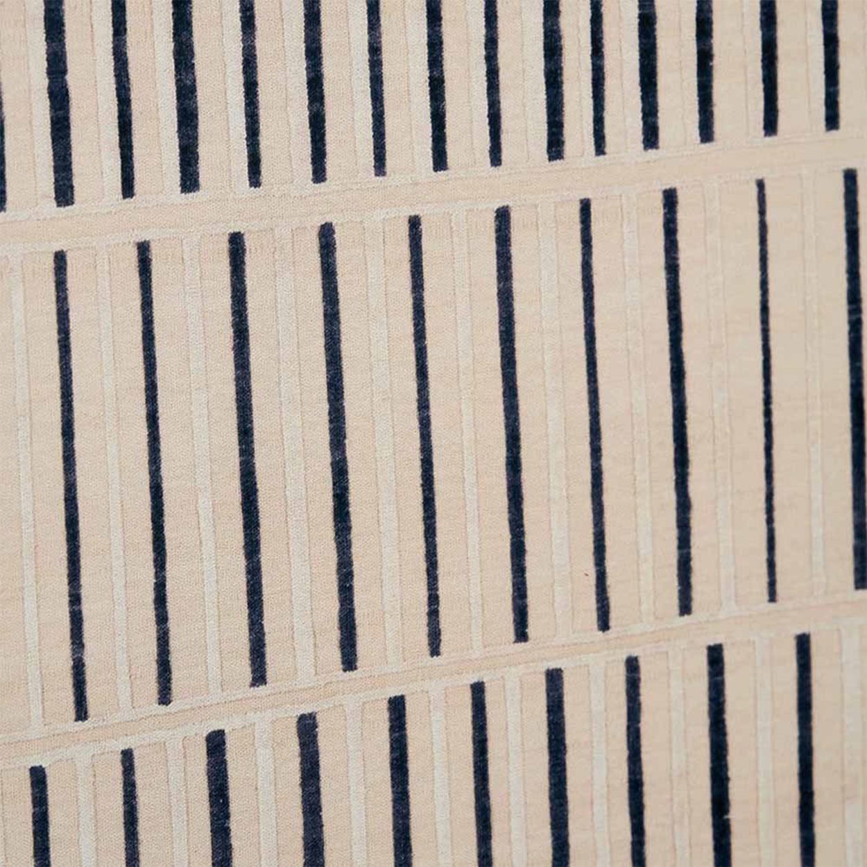 Natural Canvas with Black Stripe Pattern