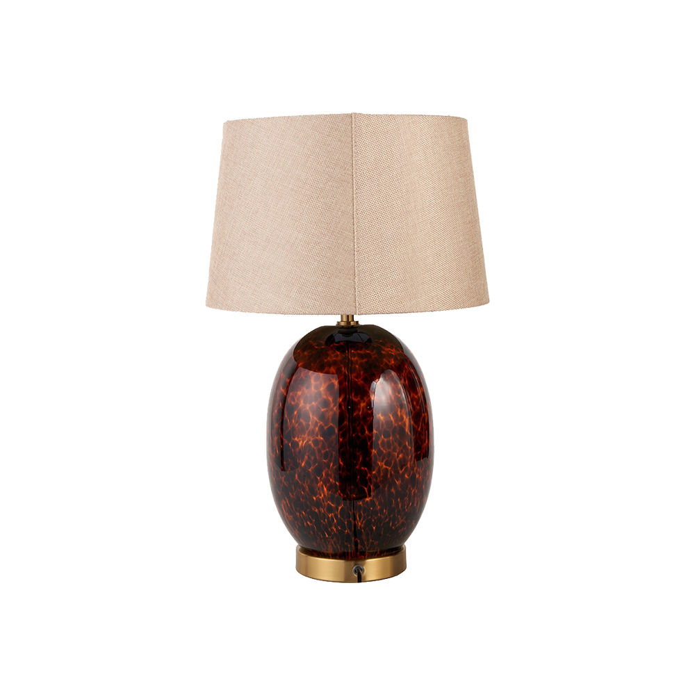 Lucien Tortoiseshell Glass Tall Table Lamp