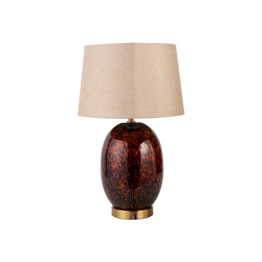 Lucien Tortoiseshell Glass Tall Table Lamp