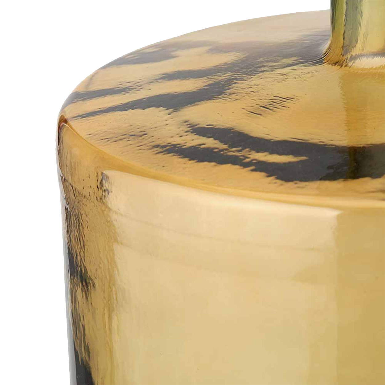 Recycled Glass Bottle Vase Amber