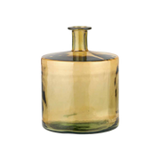 Recycled Glass Bottle Vase Amber