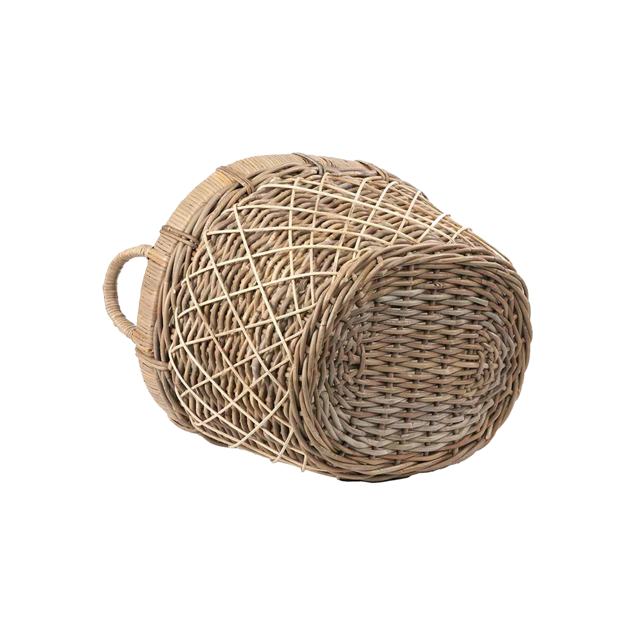 Brown Rattan Oval Basket