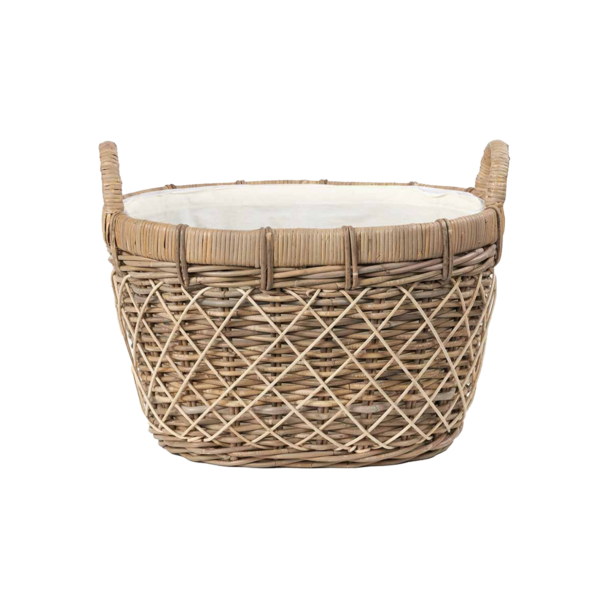 Brown Rattan Oval Basket