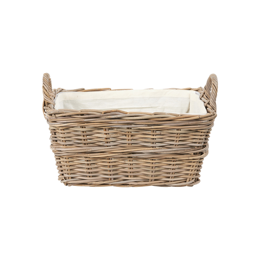 Grey Kubu Rectangular Basket