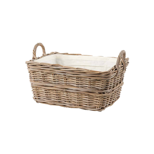 Grey Kubu Rectangular Basket