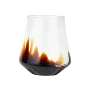 Pecan Brown and Clear Glass Bell Shaped Vase Large