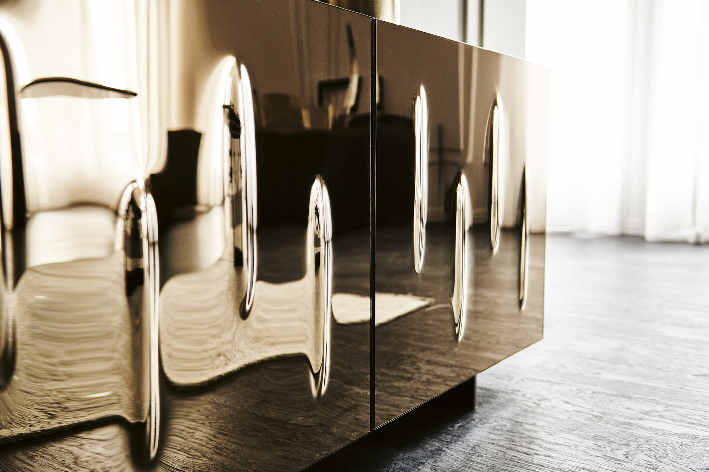 Carnaby Mirrored Sideboard With Mirrored Top