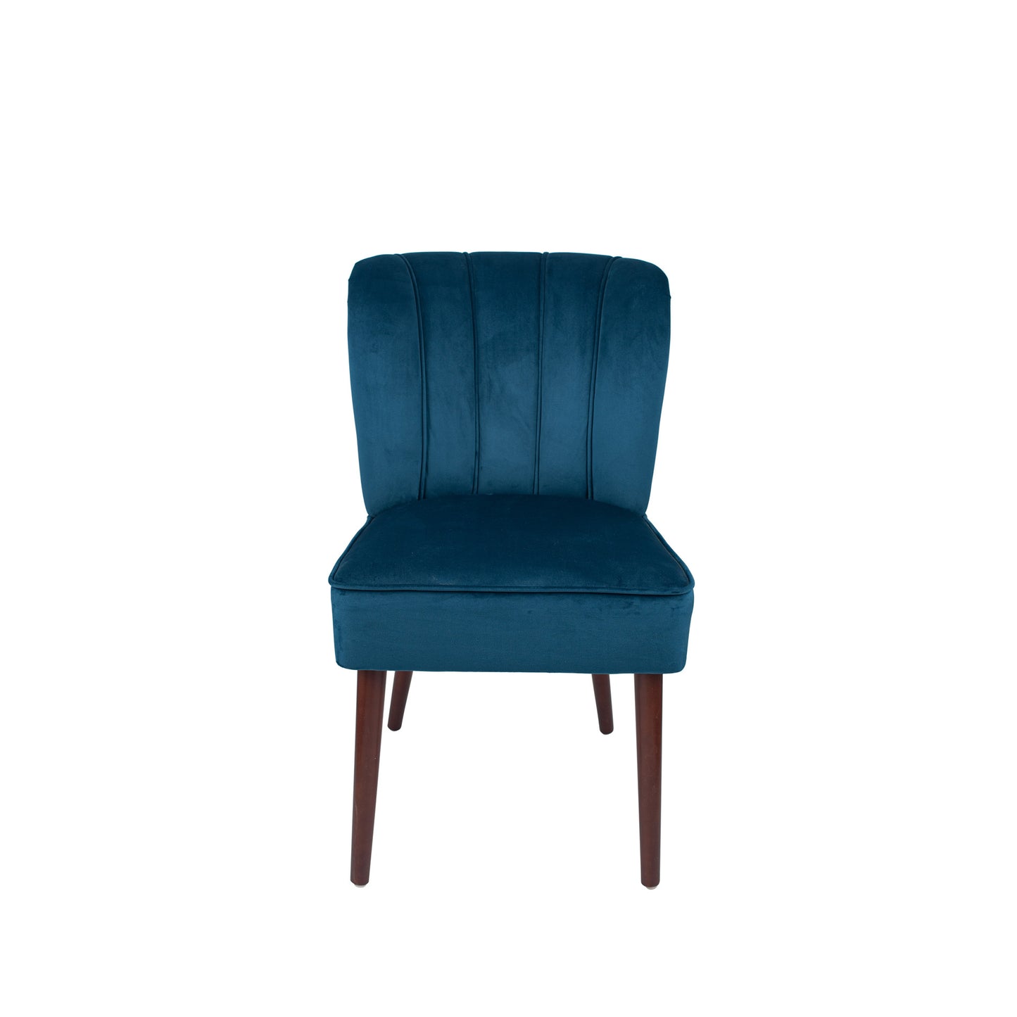 Sapphire Blue Dining Chair With Walnut Effect Legs