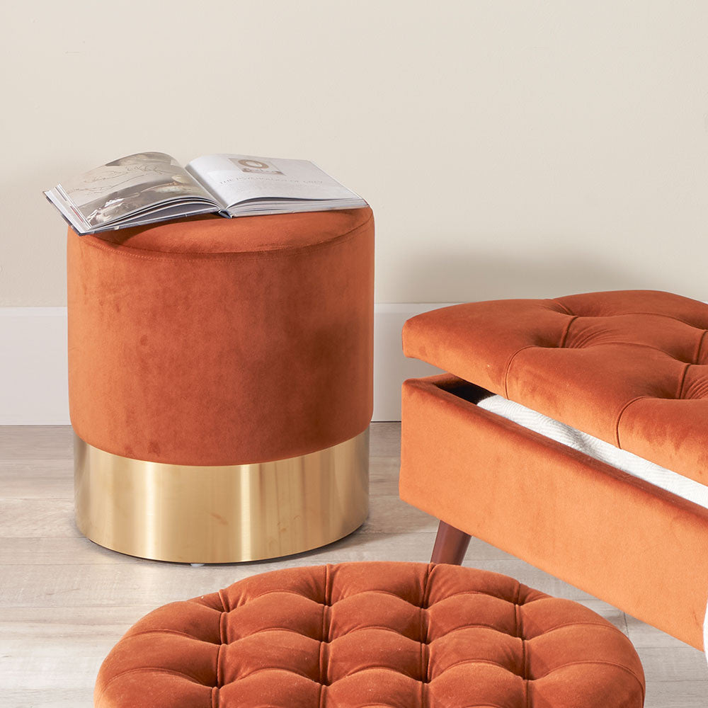 Tobacco & Gold Stool