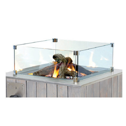 Glass Square for Firepit