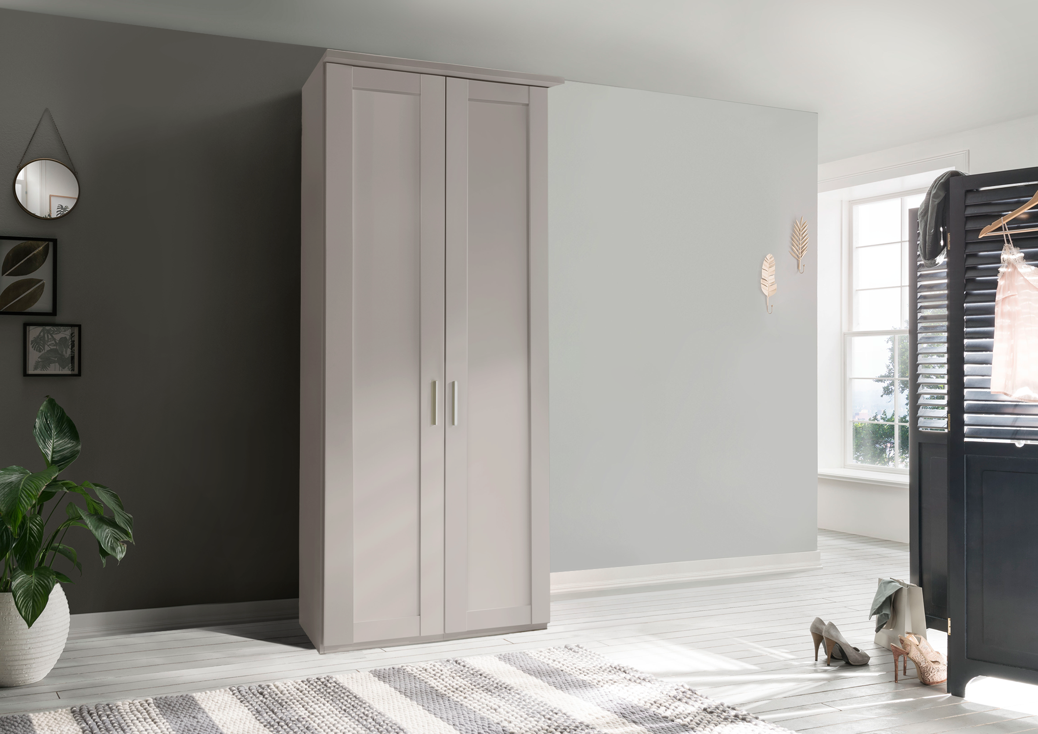 Oxford 2 Door Wardrobe Champagne 100cm