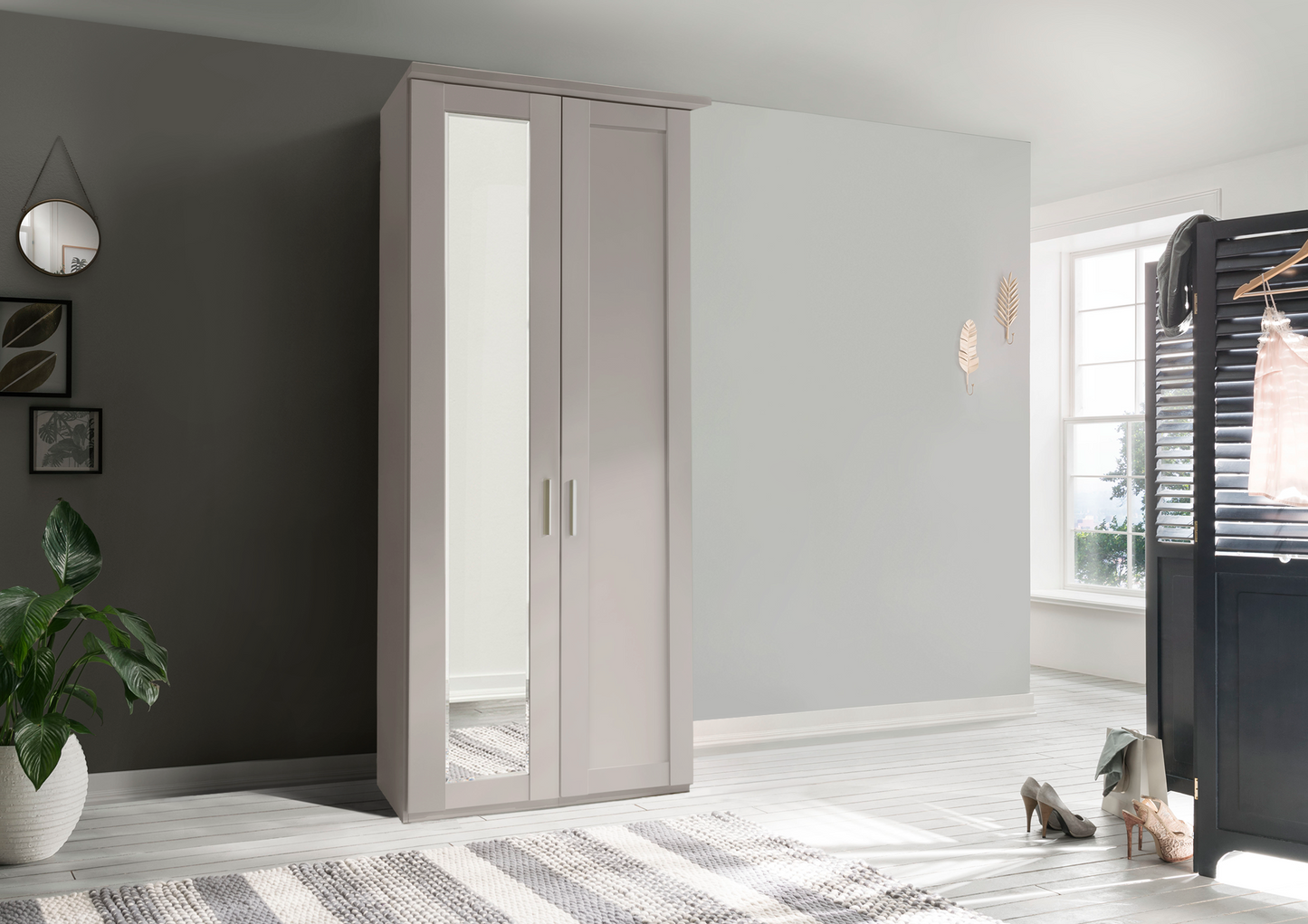 Oxford 2 Door Wardrobe Champagne 100cm