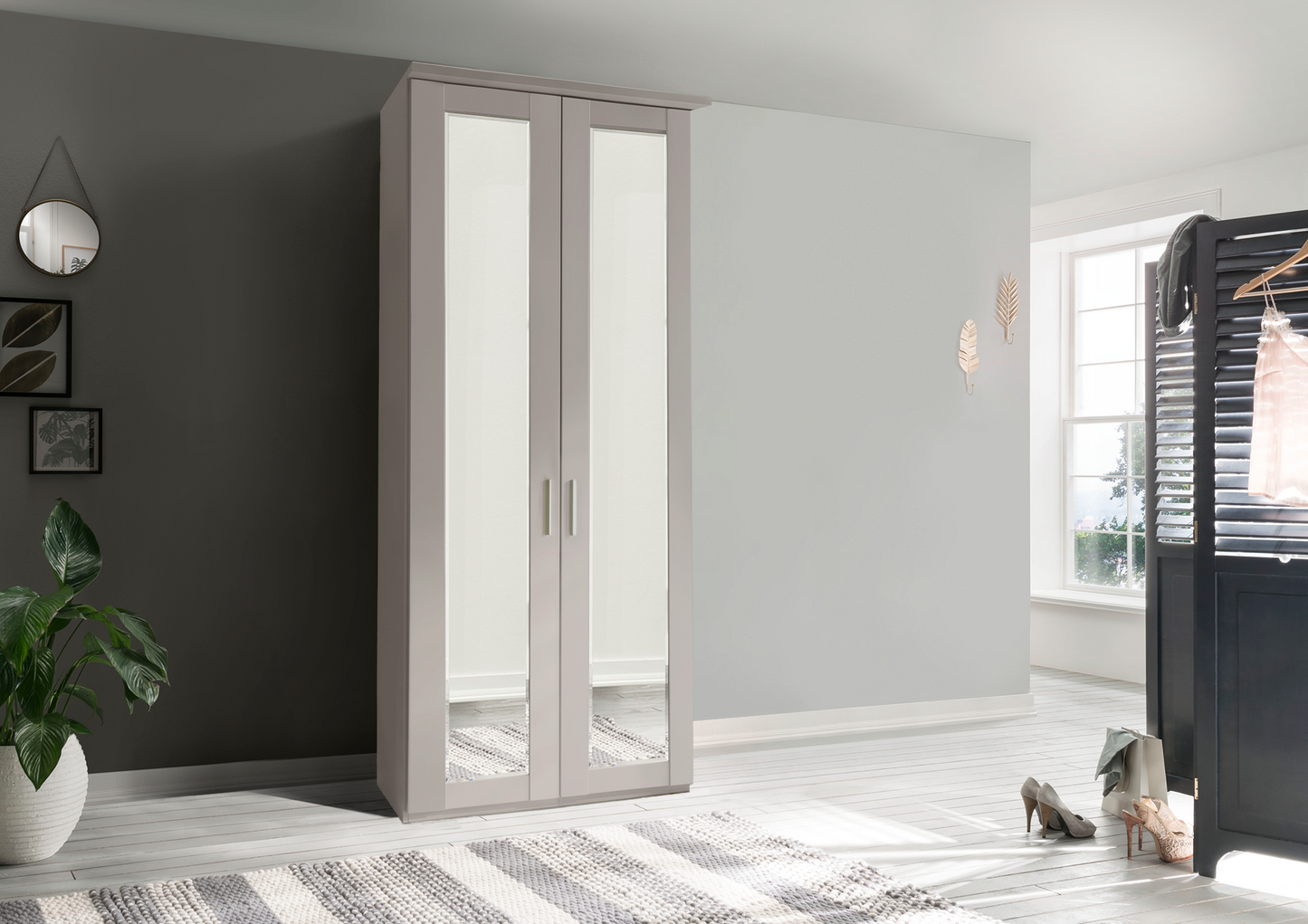 Oxford 2 Door Wardrobe Champagne 100cm