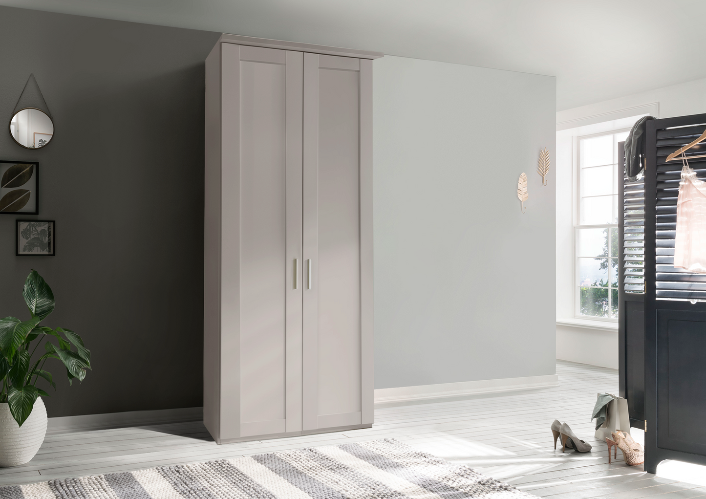 Oxford 2 Door Wardrobe Champagne 100cm