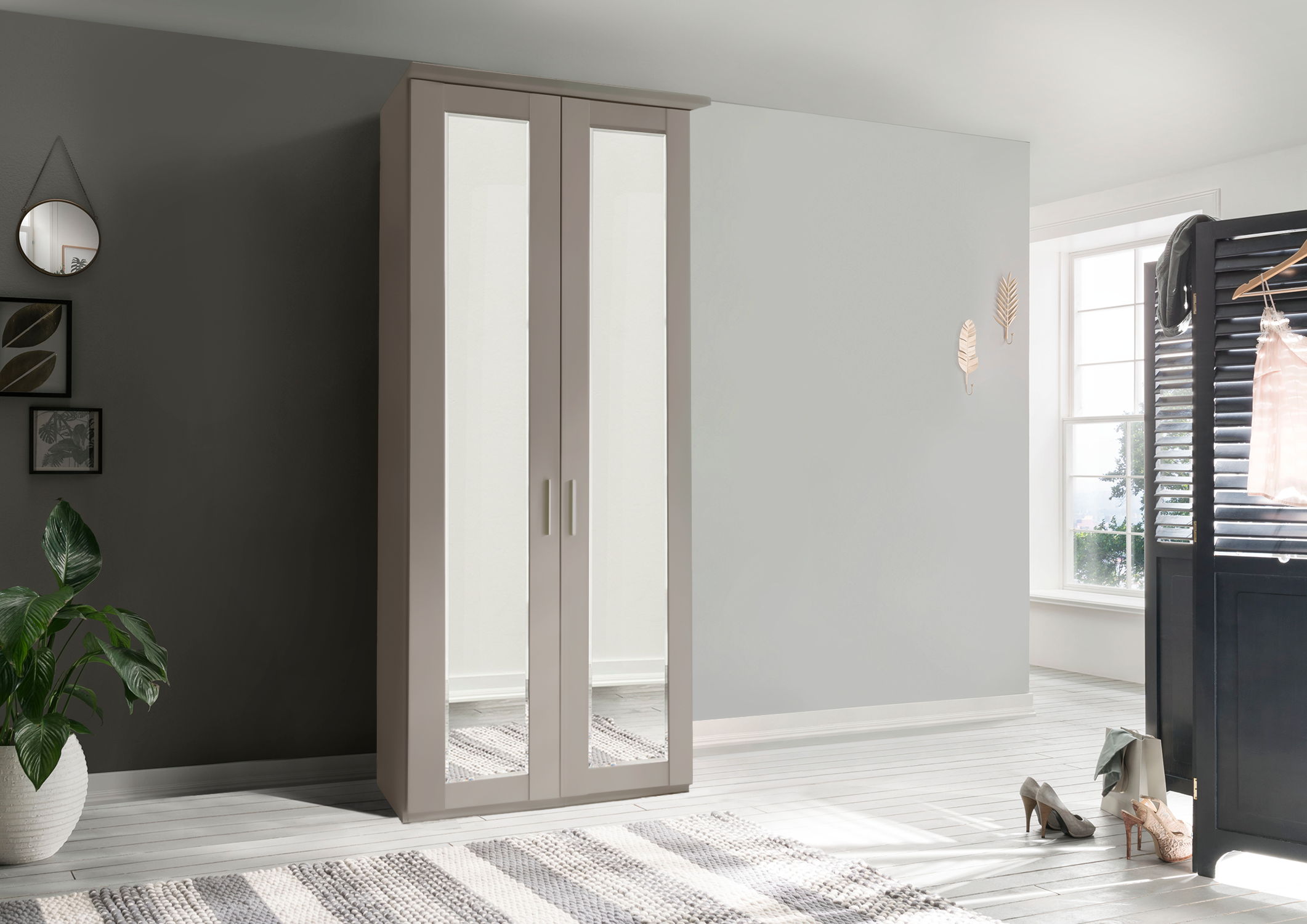 Oxford 2 Door Wardrobe Pebble Grey 100cm