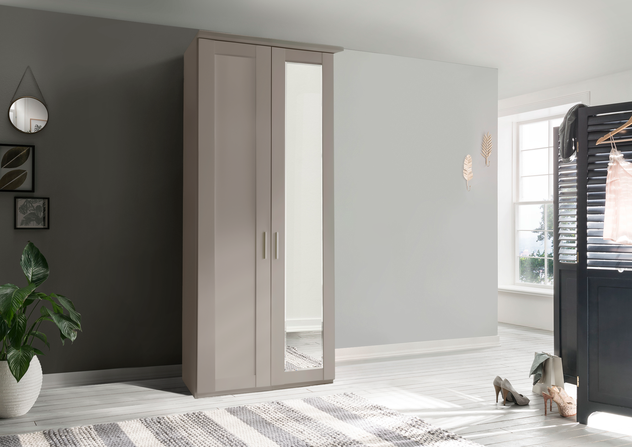 Oxford 2 Door Wardrobe Pebble Grey 100cm