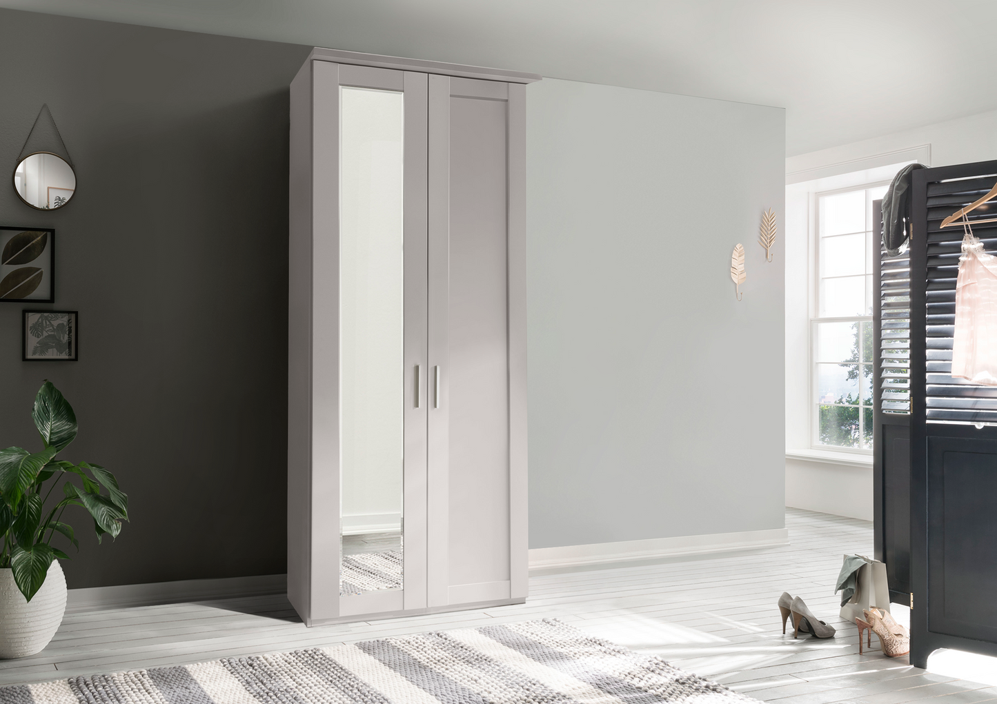 Oxford 2 Door Wardrobe White 100cm