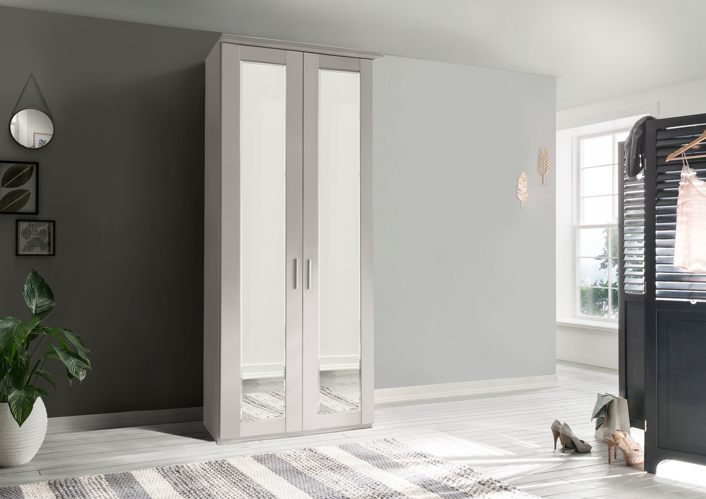 Oxford 2 Door Wardrobe White 100cm