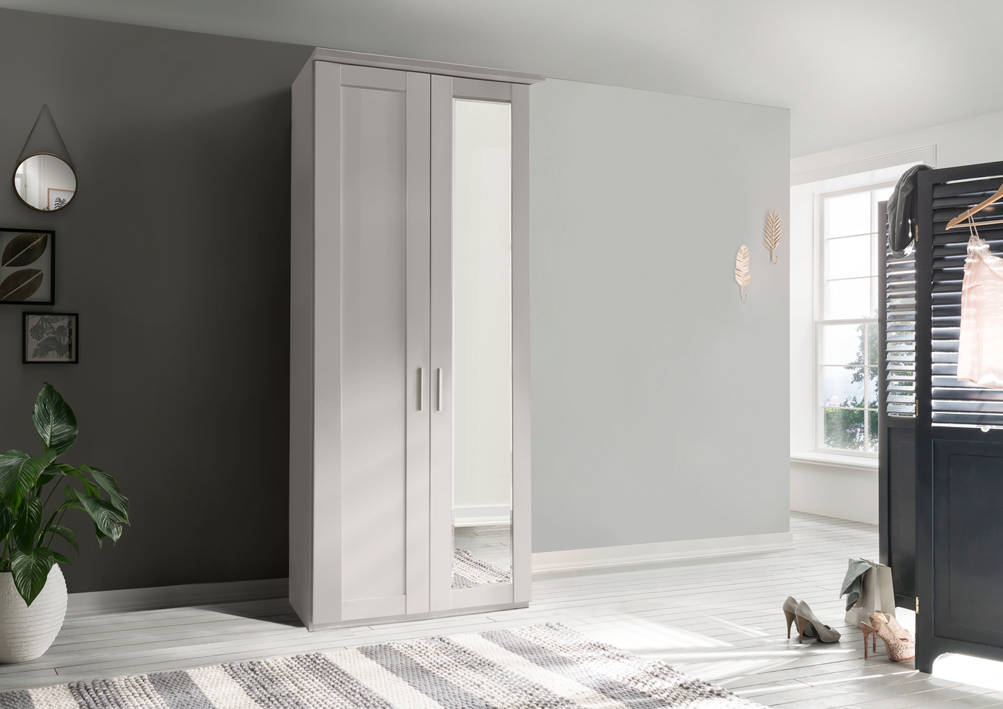 Oxford 2 Door Wardrobe White 100cm