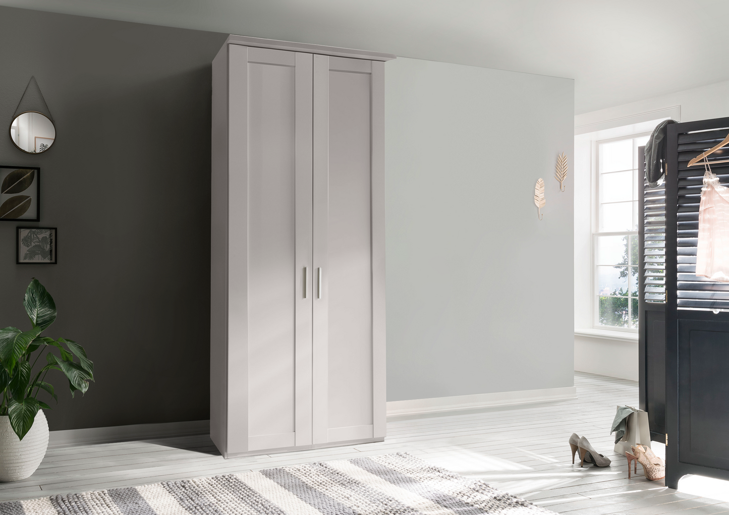 Oxford 2 Door Wardrobe White 100cm