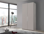 Bermuda Hinged 2 Door Wardrobe Matte Pebble Grey 100cm