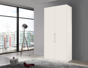 Bermuda Hinged 2 Door Wardrobe Matte White 100cm