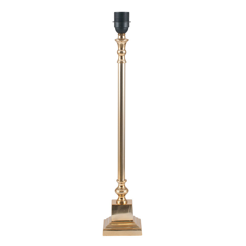 Gold Metal Candle Stick & 30cm Black Shade
