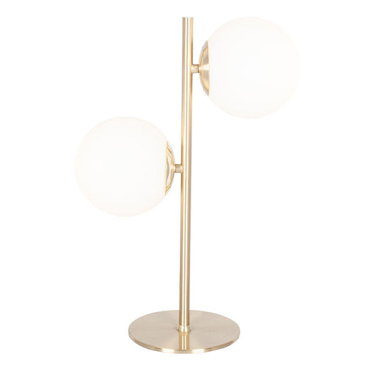 Asterope White Orb & Gold Table Lamp