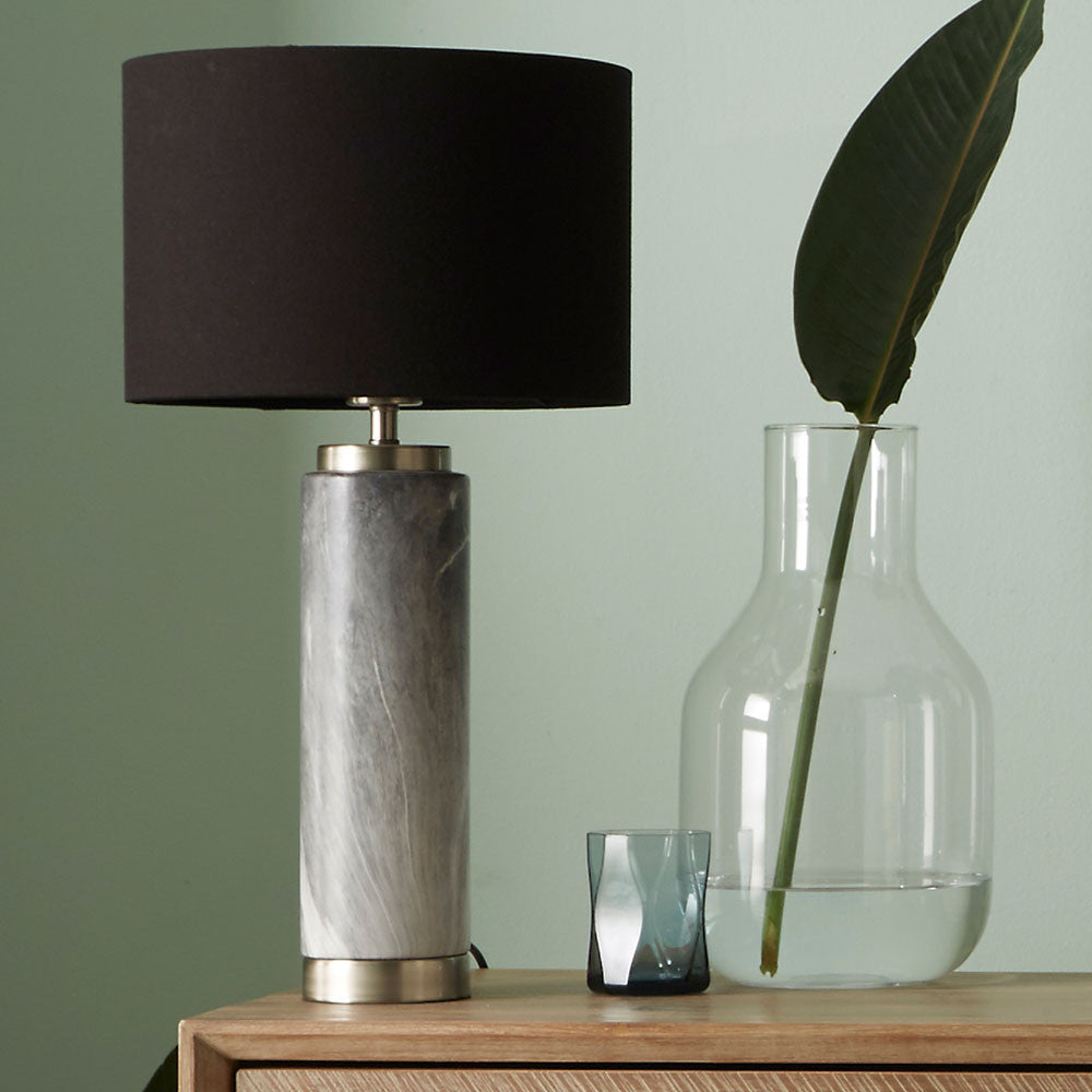 Grey Marble Effect Ceramic Table Lamp