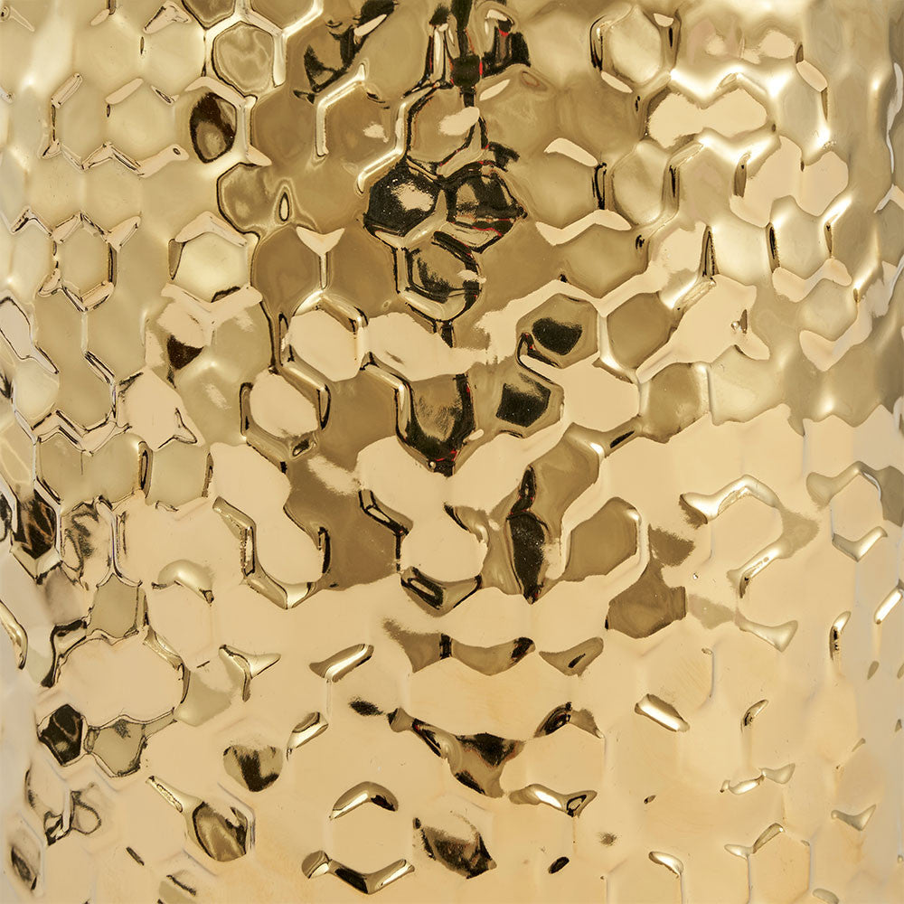 Vegabond Gold Ceramic Lamp & White Shade