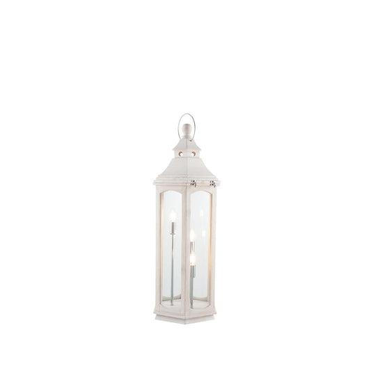 White  Wood Lantern Lamp