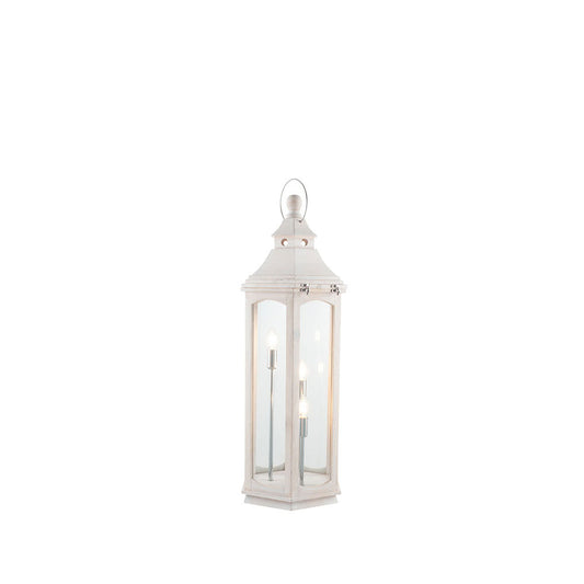 White  Wood Lantern Lamp