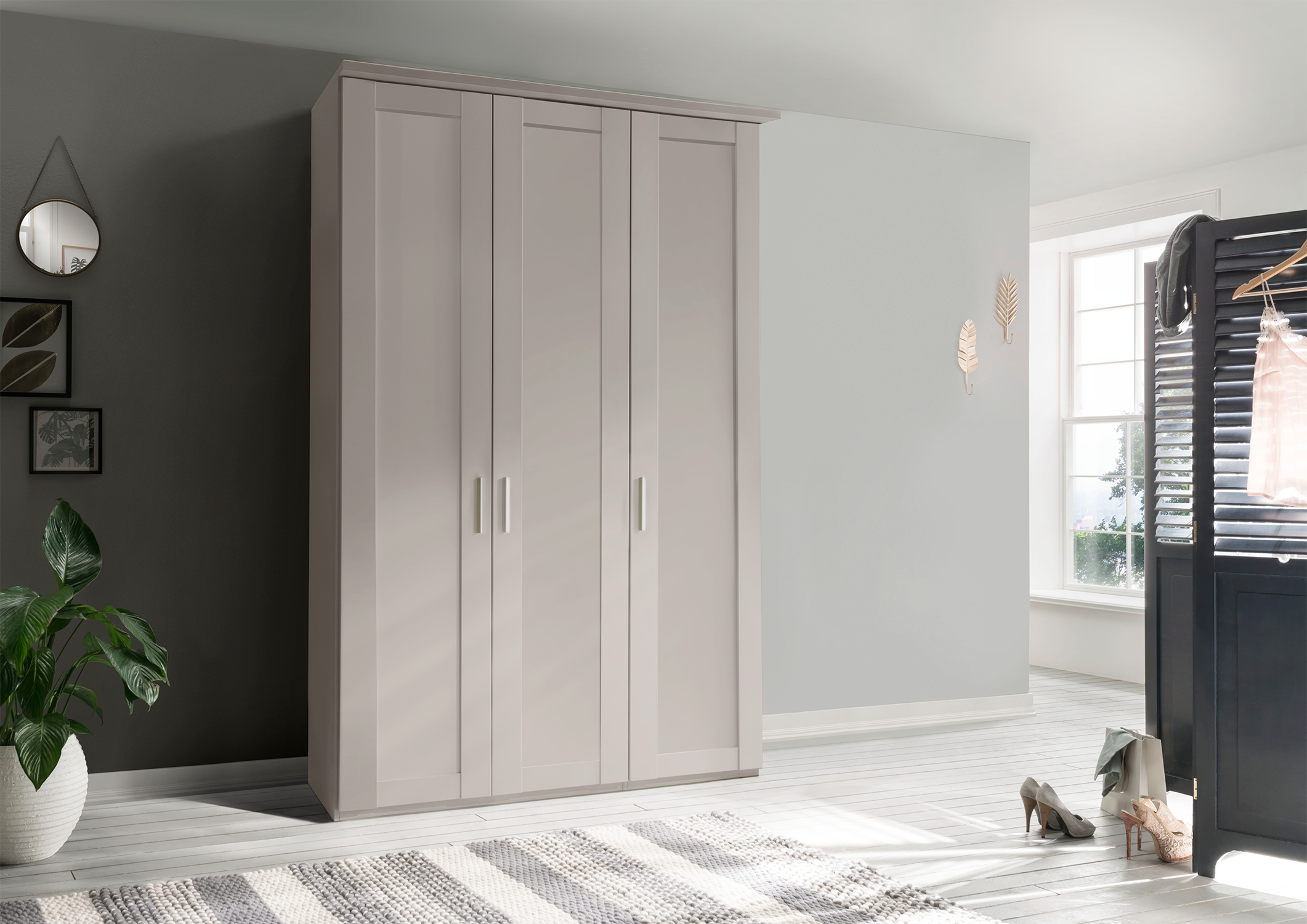 Oxford 3 Door Wardrobe Champagne 150cm