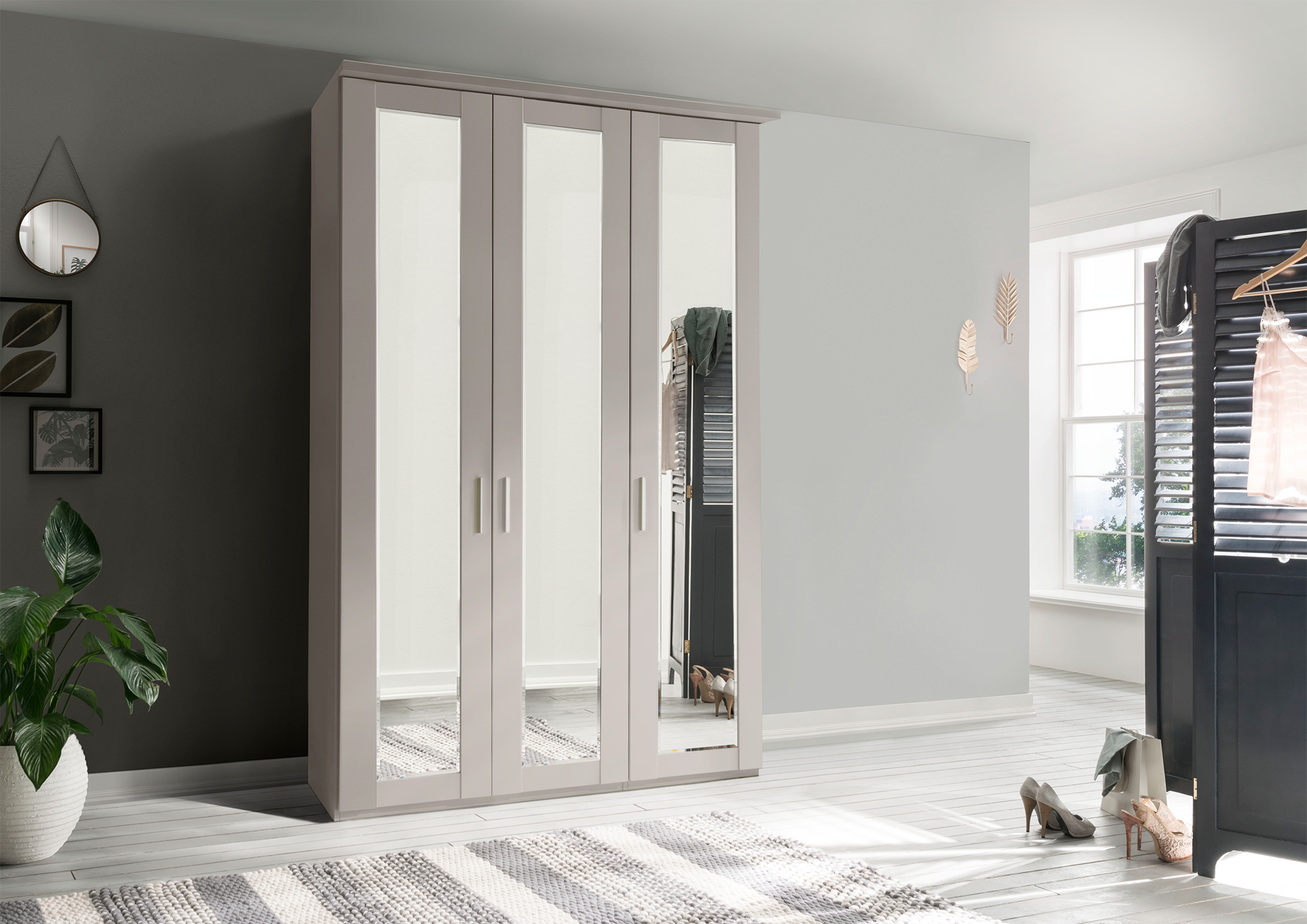 Oxford 3 Door Wardrobe Champagne 150cm