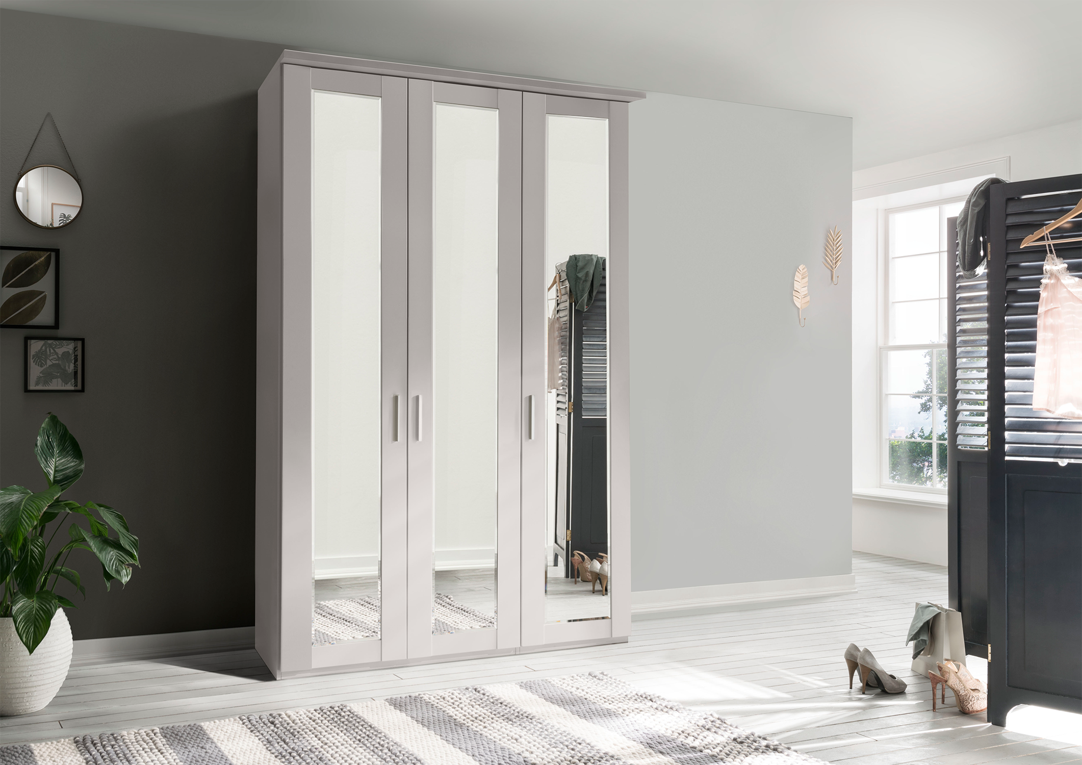 Oxford 3 Door Wardrobe White 150cm