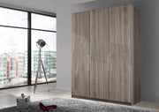 Bermuda Hinged 3 Door Wardrobe Dark Rustic Oak 150cm