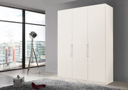Bermuda Hinged 3 Door Wardrobe Matte White 150cm