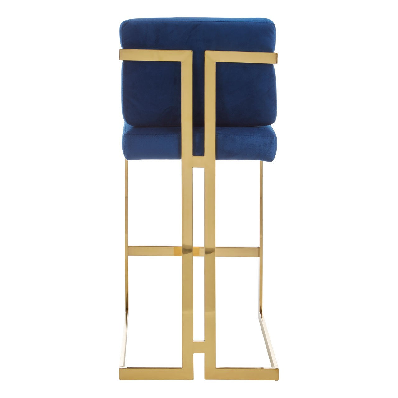 Contemporary Gold & Blue Barstool