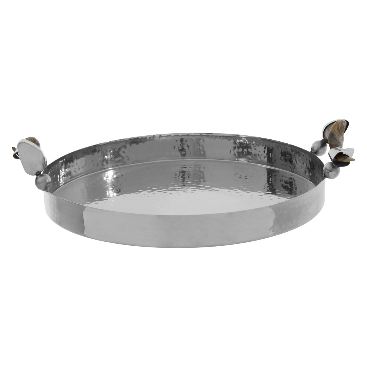 Horn Handle Silver Tray