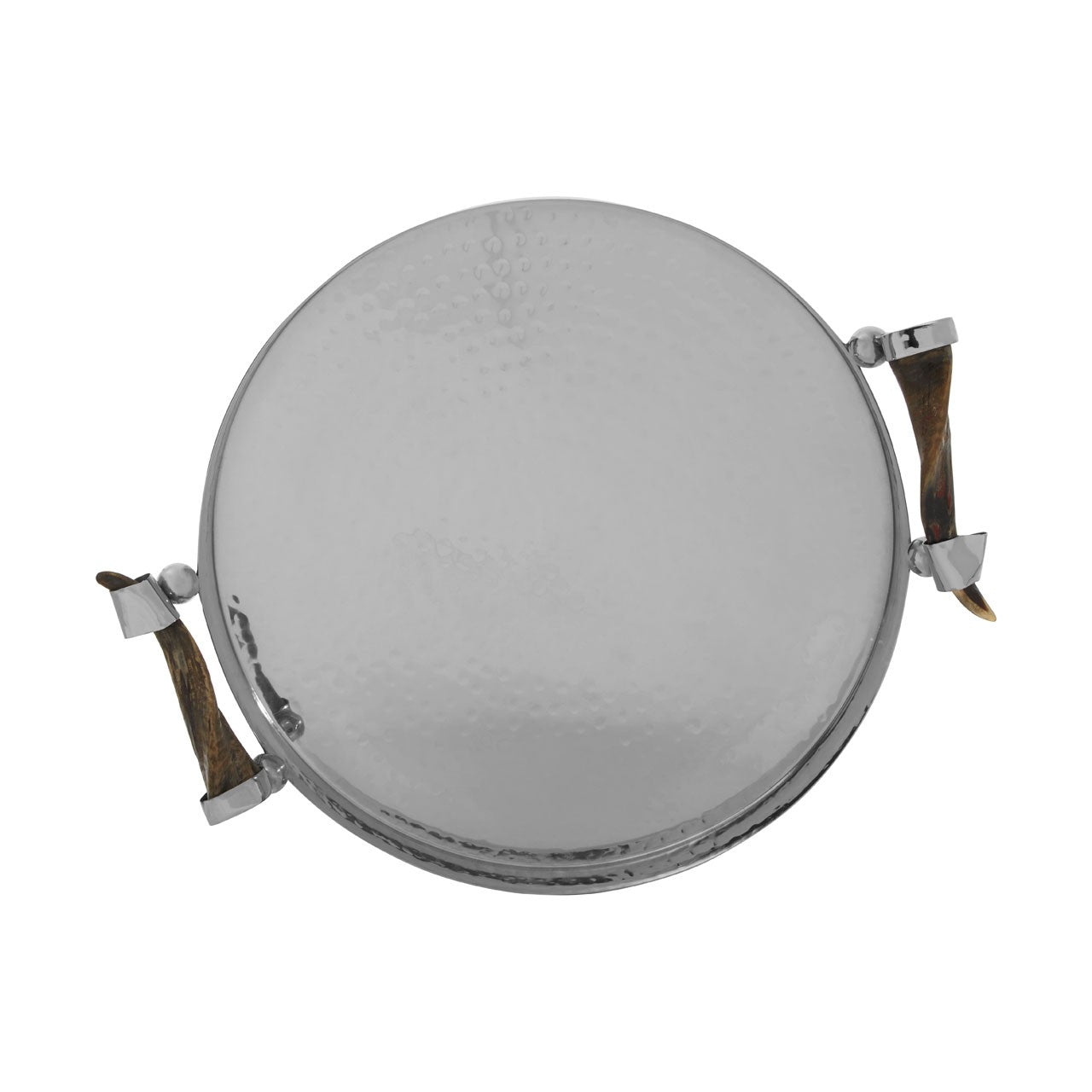 Horn Handle Silver Tray