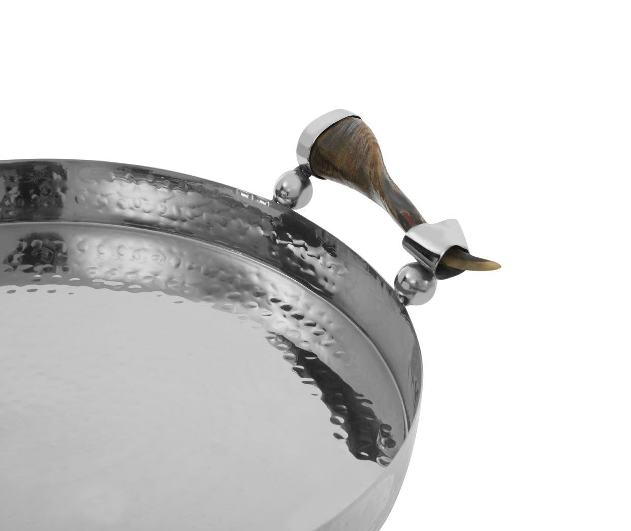 Horn Handle Silver Tray
